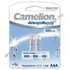 Camelion Akkumultor tpus HR03 Micro AAA AlwaysReady 2db/csom. 800mAh