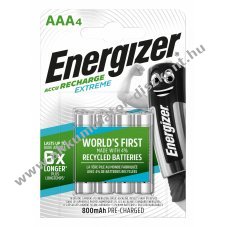 Energizer Extreme HR03 AAA 800mAh mikro micro Akkumultor 4db/csomag, Ready to Use