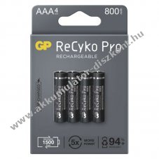 GP ReCyko Pro Professional HR03 (AAA) Akkumultor 4db/csomag