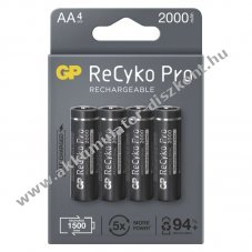 GP ReCyko Pro Professional HR6 (AA) ceruza Akkumultor 2000mAh 4db/csomag - Kirusts!