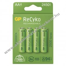 GP ReCyko HR6 (AA) 2450mAh ceruza Akkumultor 4db/csomag