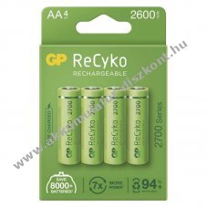 GP ReCyko HR6 (AA) ceruza Akkumultor 2600mAh 4db/csomag