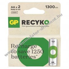 GP ReCyko Ni-MH Akkumultor HR6 (AA), 1300mAh 4db/csomag