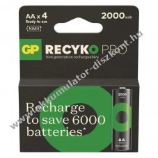 GP ReCyko Pro Ni-MH Akkumultor HR6 (AA), 2000mAh 4db/csomag - A kszlet erejig!