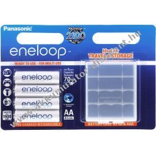 Panasonic eneloop ceruza Akkumultor AA 4db/csom. + elemtart (tpus BK-3MCCEC4BE)