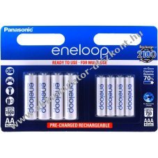 Sanyo/Panasonic eneloop Akkumultorcsomag 4db AA 1900mAH + 4db 750mAh AAA tpus BK-KJMCCE44E