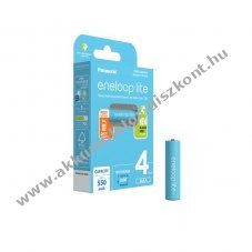 Panasonic eneloop lite AAA micro Akkumultor BK-4LCCE/4BE 550mAh 4db/csomag - Kirusts!