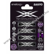 Sanyo/Panasonic eneloop Pro xx Akkumul�tor t�pus HR-4UWXB-4BP 900mAh NiMH 4db/csom.