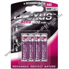 Tecxus Akkumultor AAA Micro HR03, 600mAh 4db/csomag