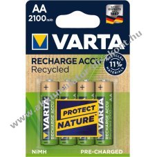 Varta Recycled HR6-AA-Mignon ceruza Akkumultor 2100mAH 4db/csomag