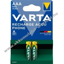 Varta ceruza Akkumultor AA Mignon 800mAh 2db/csomag