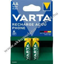 Varta ceruza Akkumultor AA Mignon 1600mAh 2db/csomag