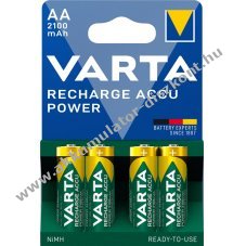 Varta ceruza Akkumultor AA Mignon Ready to Use 2100mAh 4db/csomag