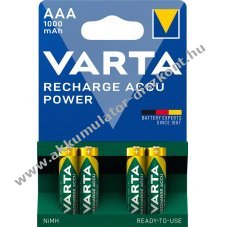 Varta Akku Professional R2U Micro AAA NiMH 4db/csom. 1000mAh