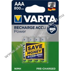 Varta Power Akkumultor Ready2Use TOYS / jtkokhoz LR03 4db/csom.