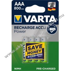 Varta Power Akku Ready2Use TOYS Micro AAA 4db/csom.