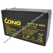 2db KungLong lom Akkumultor WP7.2-12A F1 Vds minstssel 12V 7,2Ah