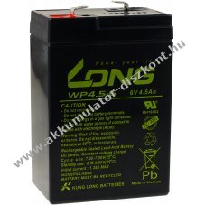 Kung Long lom Akkumultor WP4.5-6 helyettesti FIAMM tpus FG10451 6V 4,5Ah