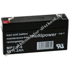 4db lom Akkumultor 6V 1,2Ah (Multipower) MP1,2-6 - VDS-minstssel