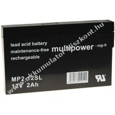 Multipower lomakku MP2-12SL 12V  12V 2Ah  (UMP2-12SL) - Kirusts!