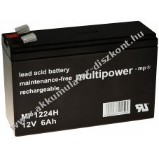 Multipower lom Akkumultor MP1224H 12V 6Ah nagy kistram-tpus