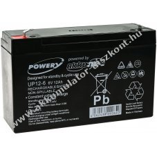 Powery lom zsels Akkumultor 6V 12Ah helyettesti Panasonic LC-R0612P