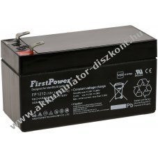 FirstPower lom zsels Akkumultor FP1212 12V 1,2Ah VDS-minstssel helyettesti Panasonic LC-R121R3PG