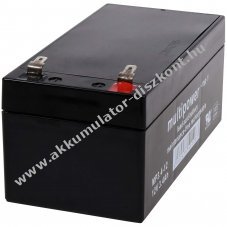 Powery lom Akkumultor (multipower) MP3,4-12 V S-min. helyettesti Panasonic LC-R123R4PG 12V 3,4Ah