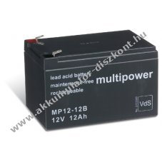 Powery lom Akkumultor (multipower) MP12-12B VDS min. helyettesti Panasonic LC-RA1212PG1 12V 12Ah
