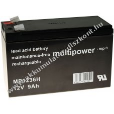 Multipower lom Akkumultor MP1236H kompatibilis Panasonic UP-VW1245P1 (nagy kistram) 12V 9ah