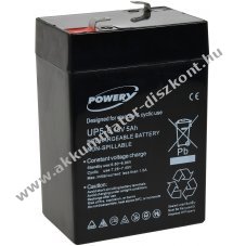 Powery lom zsels Akkumultor gyerek motor gyermekjrmvek gyerekquad 6V 5Ah (helyettesti 4Ah 4,5Ah)