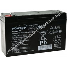 Powery lom zsels Akkumultor tiszttgpek riasztrendszerekn 6V 12Ah (helyettesti 10Ah)