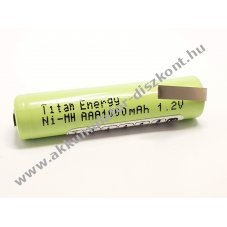 Ipari Akkumultorcella micro (AAA) NiMH - Flattop forrfles 1,2V 1000mAh