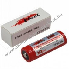 Efest Akkumultor IMR 18500 V2 3.7V, 1100mAh, rintkez fejjel, vdelmi elektronika nlkl