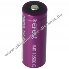 Efest Purple IMR18500, 3.7V, 1000mAh, rintkez fejjel, vdelmi elektronika nlkl