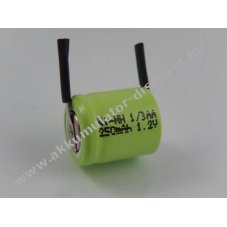 Akkucella 1/3AA U forrfles NI-MH 1.2V 250mAh