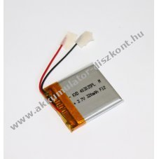 Li-Po Akkumultor 3,7V 320mAh 403035 vezetkes, beszerelhet