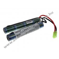 Helyettest Airsoft Akkumultor 9,6V 1500mAh (4+4 Akkumultorcella sorba ktve)