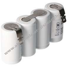 Vszvilgts Akkumultor, Ni-Cd, 4.8V, 1800mAh, F1x4, Sub-C, csszsaruval