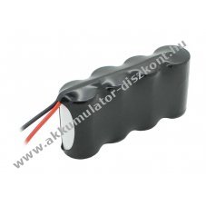 Vszvilgts Akkumultor, Ni-Cd, 4.8V, 1800mAh, F1x4, Sub-C, 20 cm vezetkkel