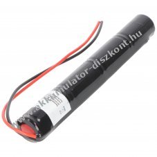 Vszvilgts Akkumultor, Ni-Cd, 4.8V, 1800mAh, L1x4, Sub-C Akkumultorpakk, 20 cm vezetkkel