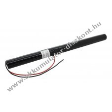 Vszvilgts Akkumultor, Ni-Cd, 9.6V, 1800mAh, L1x8, Sub-C, 20 cm vezetkkel