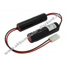 Vszvilgts Akkumultor, Ni-Cd, 4.8V, 1800mAh, 2x L1x2, Sub-C, 20 cm vezetkkel s csatlakozval