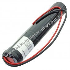 Vszvilgts Akkumultor, Ni-Cd, 3.6V, 1800mAh, L1x3, Sub-C, 20 cm vezetkkel