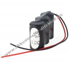 Vszvilgts Akkumultor, Ni-Cd, 3.6V, 1800mAh, Sub-C Akkumultorpakk, 20 cm vezetkkel