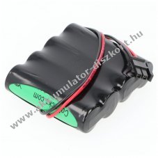 Vszvilgts Akkumultor, Ni-MH, 4.8V, 1100mAh, F1x4 Mignon AA Akkumultorpakk, 15 cm vezetkkel, csatlakozval