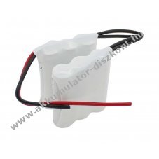 Vszvilgts Akkumultor, Ni-MH, 7.2V, 1100mAh, F1x3x2 Mignon AA Akkumultorpakk, 20 cm vezetkkel
