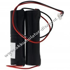 Vszvilgts Akkumultor, Ni-MH, 4.8V, 3000mAh, 2x L1x2 Sub-C Akkumultorpakk, vezetkkel s csatlakozval