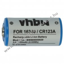 16340 / CR123A Akkumultor, 3.6V, Li-ion, 700mAh