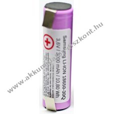 Samsung Akkumulátorcella 18650-30Q 3.6V Li-Ion 3000mAh, U forrfüllel 2db/csomag